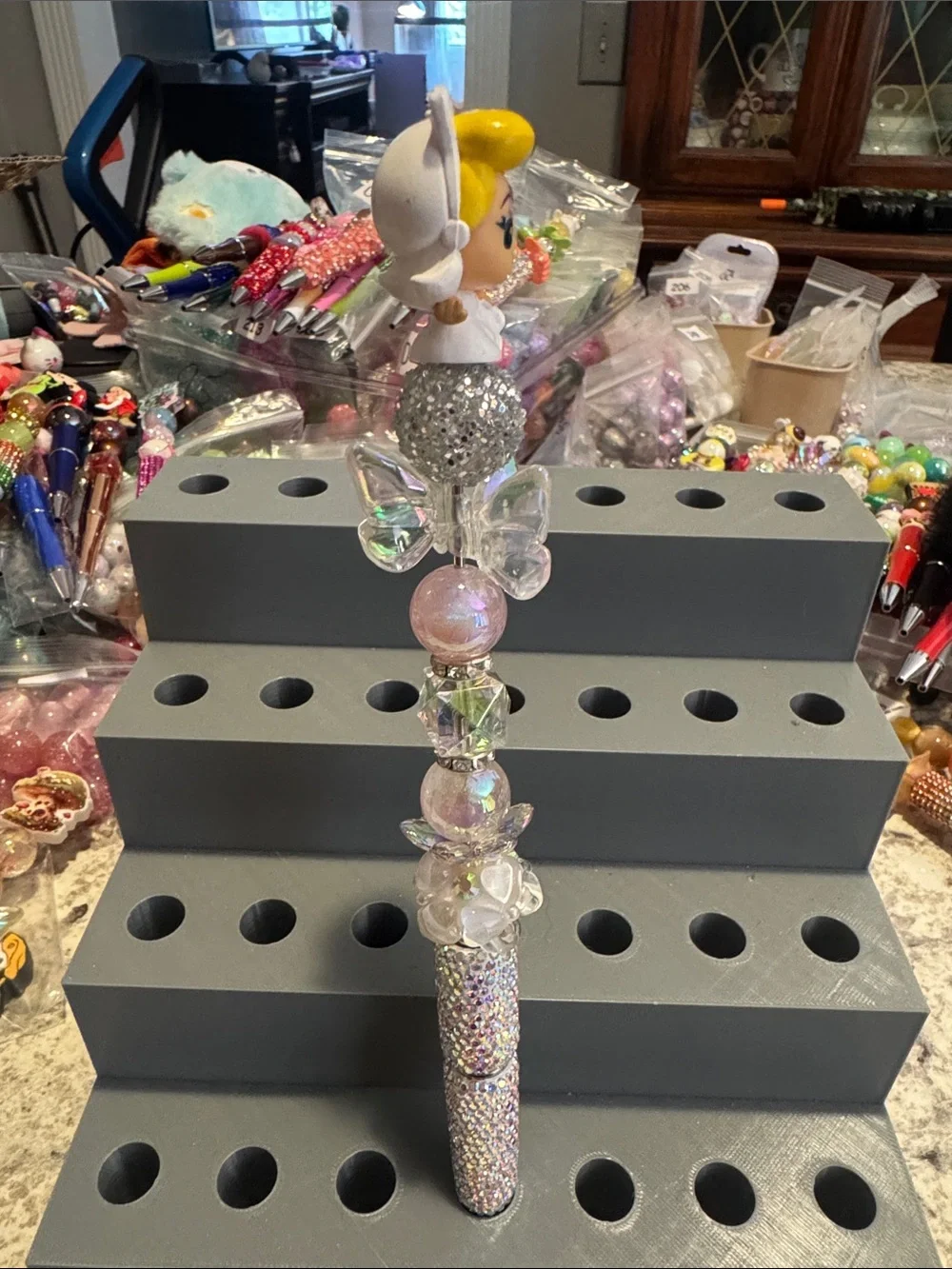 NWOT Disney Doorables Wedding Cinderella Beaded Pen Handmade by Me